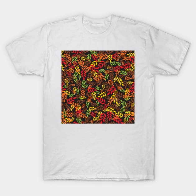 Colorful leaves pattern T-Shirt by creativityrunsfree